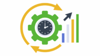 Clock and bar graph